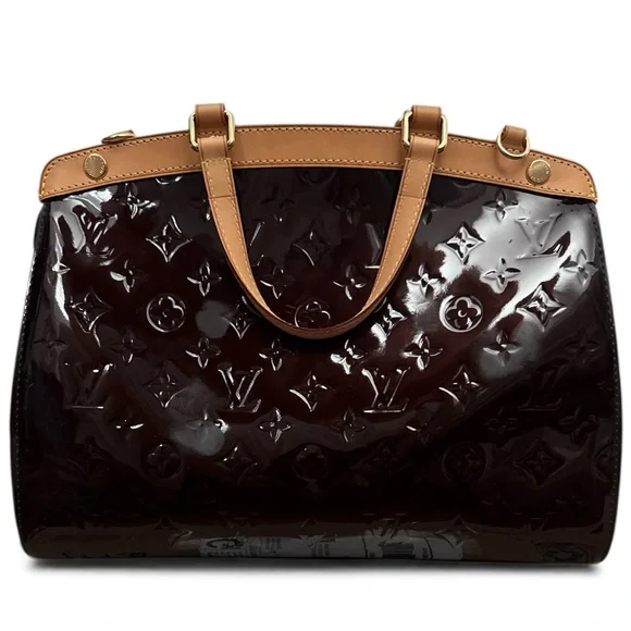 Louis Vuitton Brea MM Monogram Vernis Patent Leather Satchel | Amarante - Picture 2 of 9